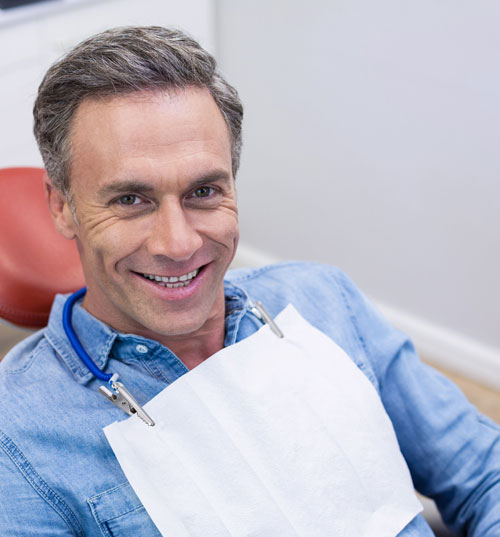 Man at dental office